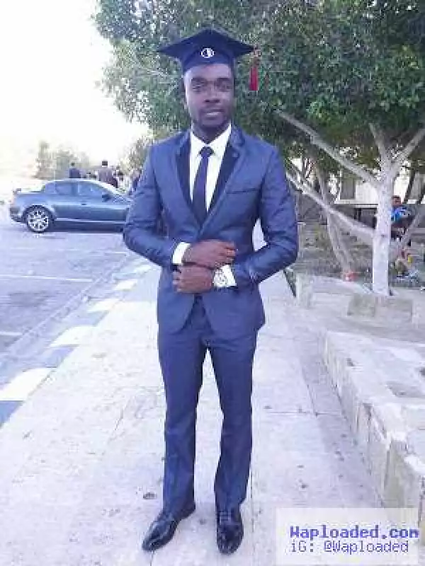 Meet Nigerian, Peter Okorugbo who graduated with a perfect GPA of 4.0 from Cypriot University